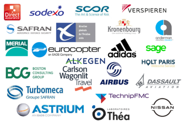 Logos de clients et références Face-Monde en communication internationale